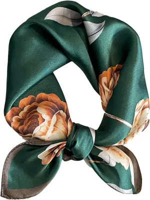 100% Mulberry Silk Scarf 21x21 Inch Lightweight Square Headscarf Small Neck Scarf Silk Scarves for Women Men