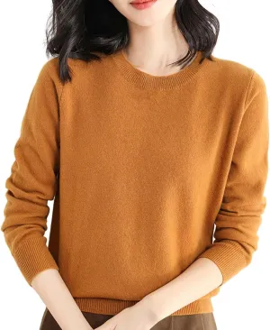 2024 New Cashmere Sweaters for Women Mock Neck Soft Long Sleeve Pullover Sweater Classic Fall/Winter Sweater Tops