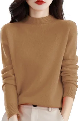 2025 Cashmere Sweaters for Women Comfort Pullover Sweaters Casual Crewneck Sweater Dressy
