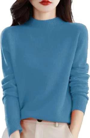 2025 Cashmere Sweaters for Women Comfort Pullover Sweaters Casual Crewneck Sweater Dressy