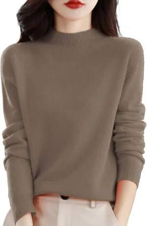 2025 Cashmere Sweaters for Women Comfort Pullover Sweaters Casual Crewneck Sweater Dressy