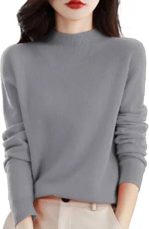 2025 Cashmere Sweaters for Women Comfort Pullover Sweaters Casual Crewneck Sweater Dressy