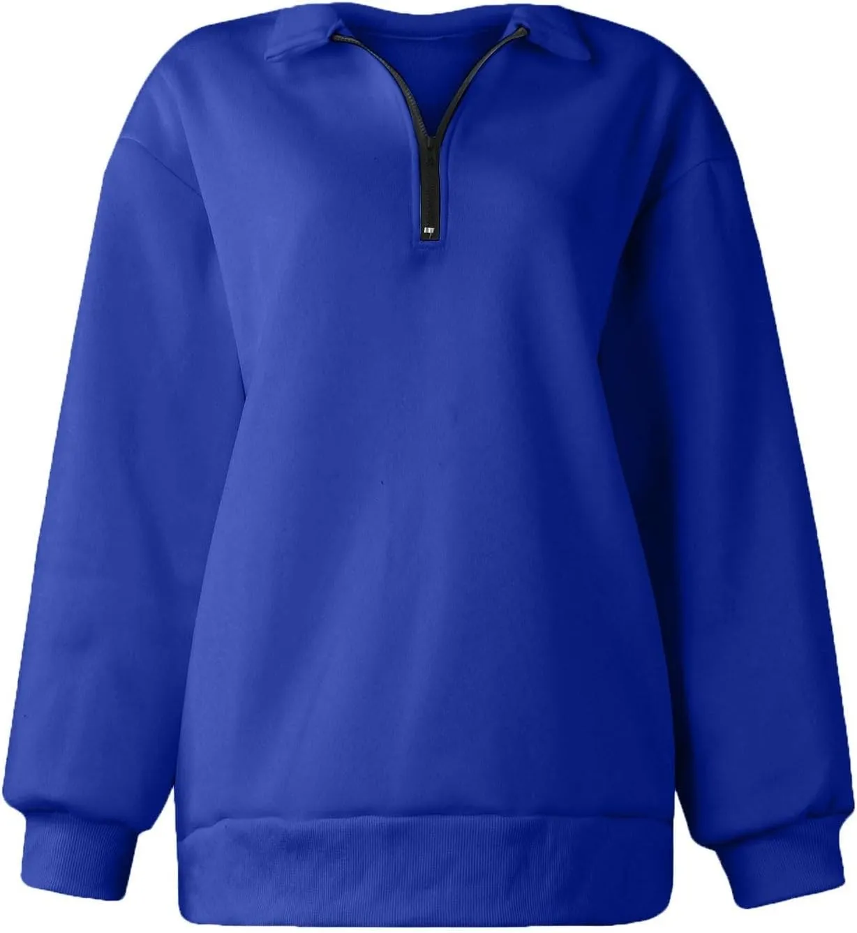 3/4 Zip Pullover Womens Oversized Sweatshirt Comfy Fleece Baggy Sweatshirts Long Sleeve Cute Sweat Shirt Fall Clothes