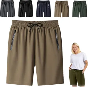Airyflex Shorts, Icedactive - Women's Ice Silk Quick Drying Stretch Shorts, Unisex Quick Dry Pull-on Stretch Pants