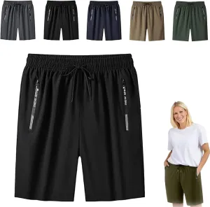 Airyflex Shorts, Icedactive - Women's Ice Silk Quick Drying Stretch Shorts, Unisex Quick Dry Pull-on Stretch Pants