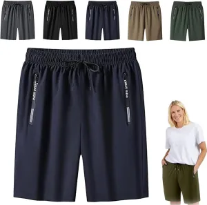 Airyflex Shorts, Icedactive - Women's Ice Silk Quick Drying Stretch Shorts, Unisex Quick Dry Pull-on Stretch Pants