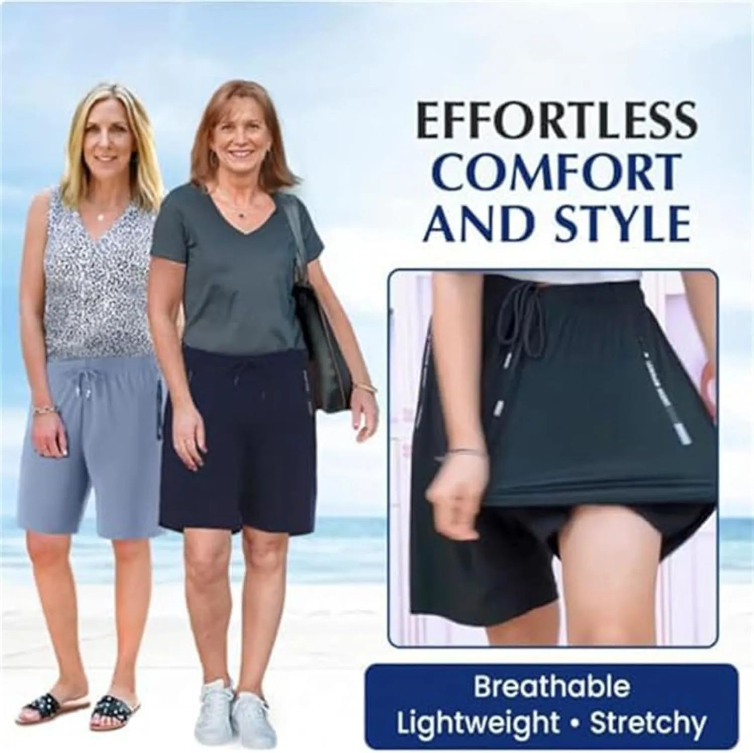 Airyflex Shorts, Icedactive - Women's Ice Silk Quick Drying Stretch Shorts, Unisex Quick Dry Pull-on Stretch Pants