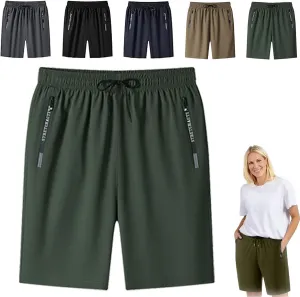 Airyflex Shorts, Icedactive - Women's Ice Silk Quick Drying Stretch Shorts, Unisex Quick Dry Pull-on Stretch Pants