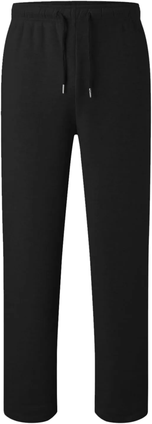 Alalaso Men's Casual Sweatpants Lightweight Elastic Waist Drawstring Lounge Pants Straight Leg Trousers with Pockets