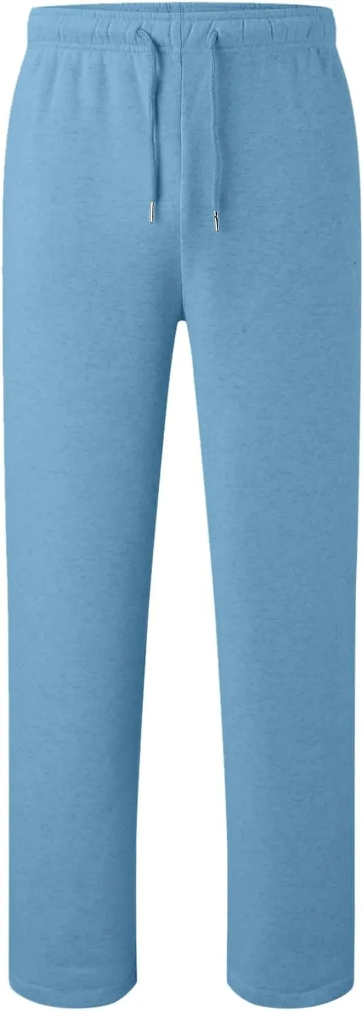 Alalaso Men's Casual Sweatpants Lightweight Elastic Waist Drawstring Lounge Pants Straight Leg Trousers with Pockets