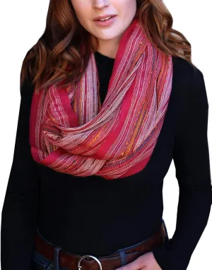 Anika Dali (15 Colors) Shimmer Sparkle Infinity Scarf, Women's Festival Bliss Lightweight Fashion Shawl