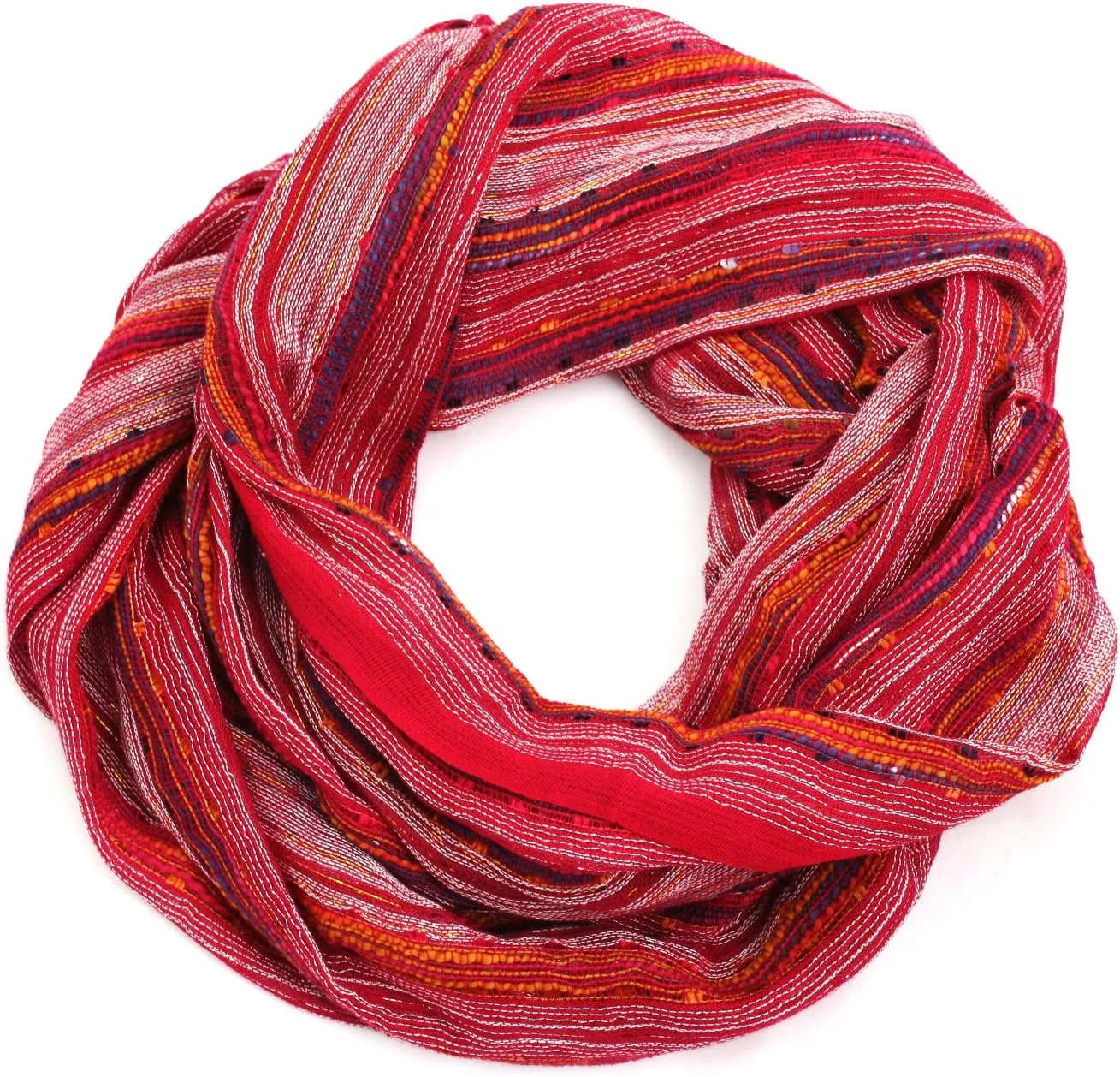 Anika Dali (15 Colors) Shimmer Sparkle Infinity Scarf, Women's Festival Bliss Lightweight Fashion Shawl