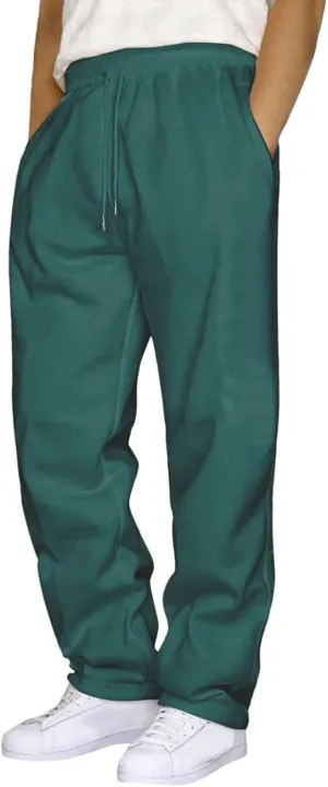 Baggy Sweatpants Mens Lounge Pants with Pockets Workout Athletic Joggers Mens Straight Leg Sweatpants Daily Trouser