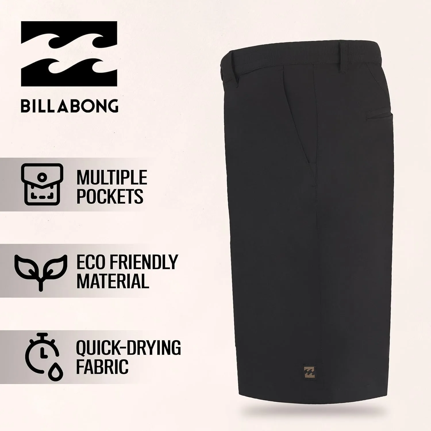 Billabong Big and Tall Shorts for Men – Hybrid Stretch Board Shorts Quick Dry Crossfire Submersible