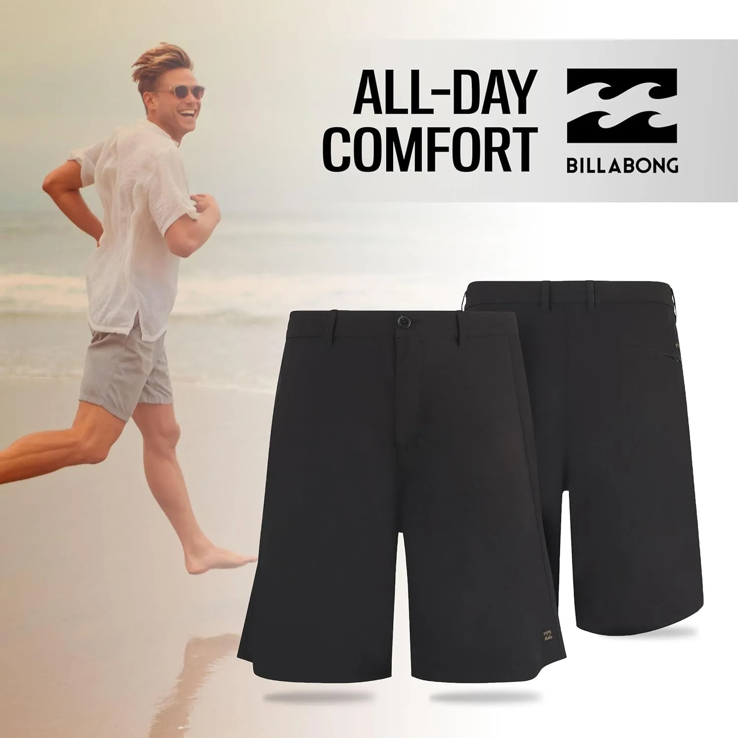 Billabong Big and Tall Shorts for Men – Hybrid Stretch Board Shorts Quick Dry Crossfire Submersible