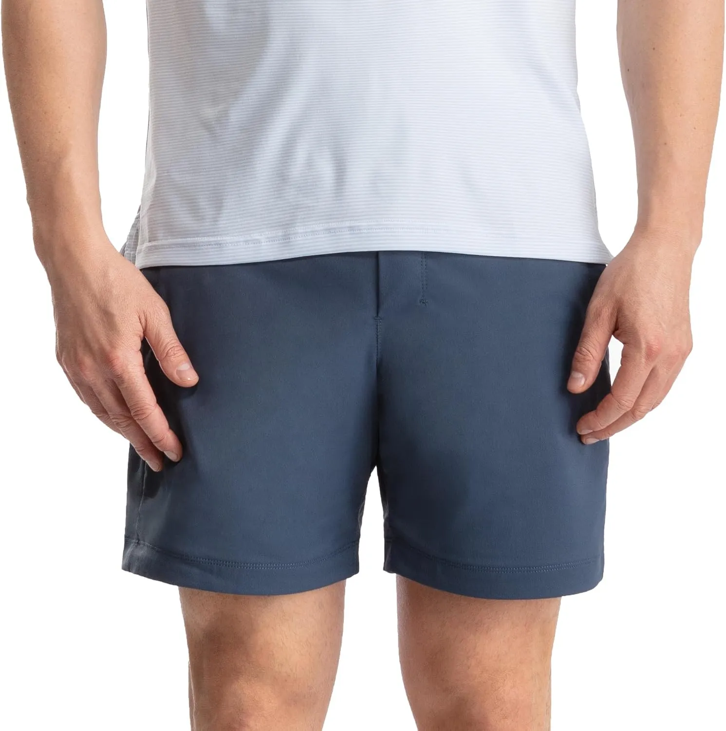 birddogs Mens Khaki Shorts – Casual, Slim Fit, Stretch Shorts with Built-in Liner for Comfort – Regular Length, 7” Inseam