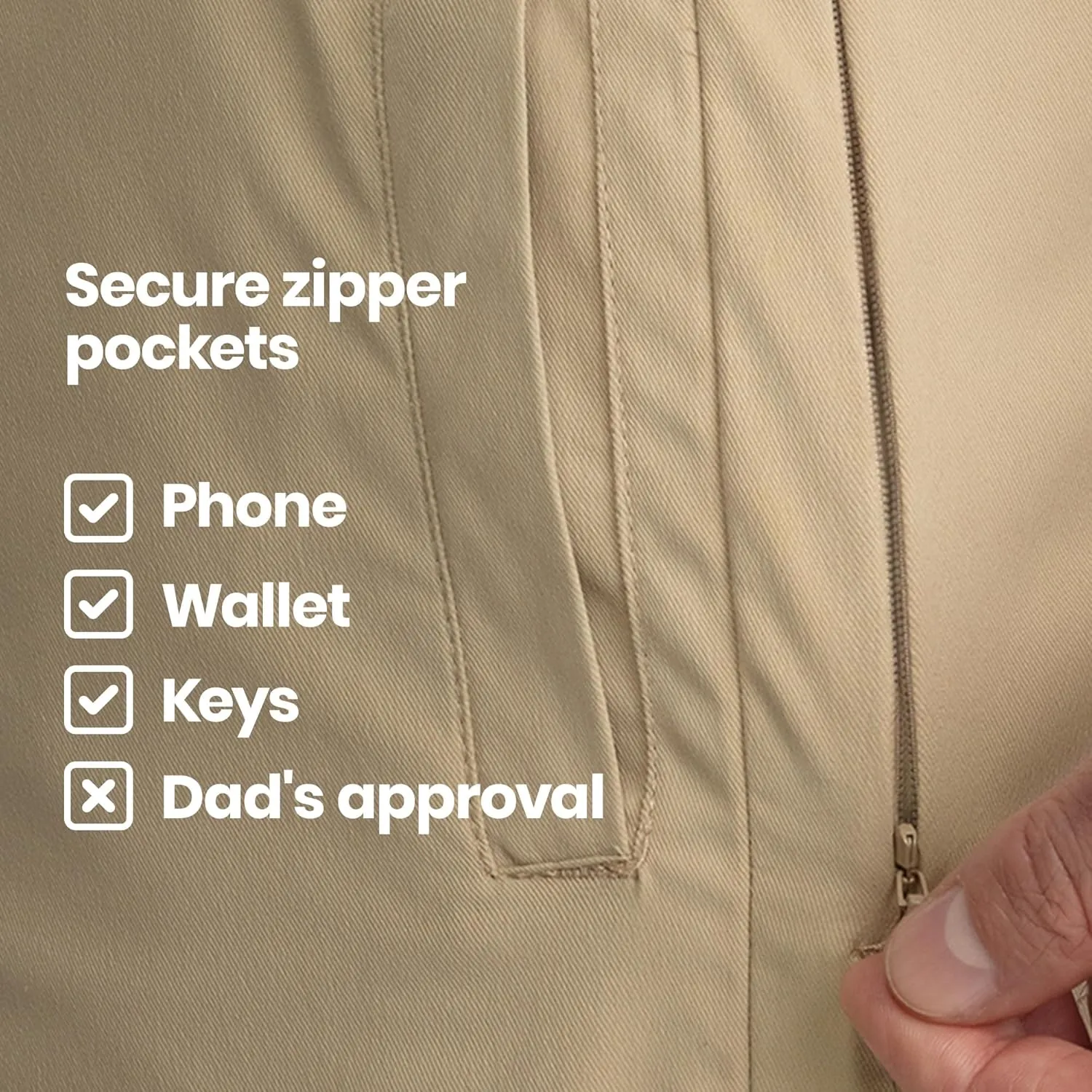 birddogs Mens Khaki Shorts – Casual, Slim Fit, Stretch Shorts with Built-in Liner for Comfort – Regular Length, 7” Inseam