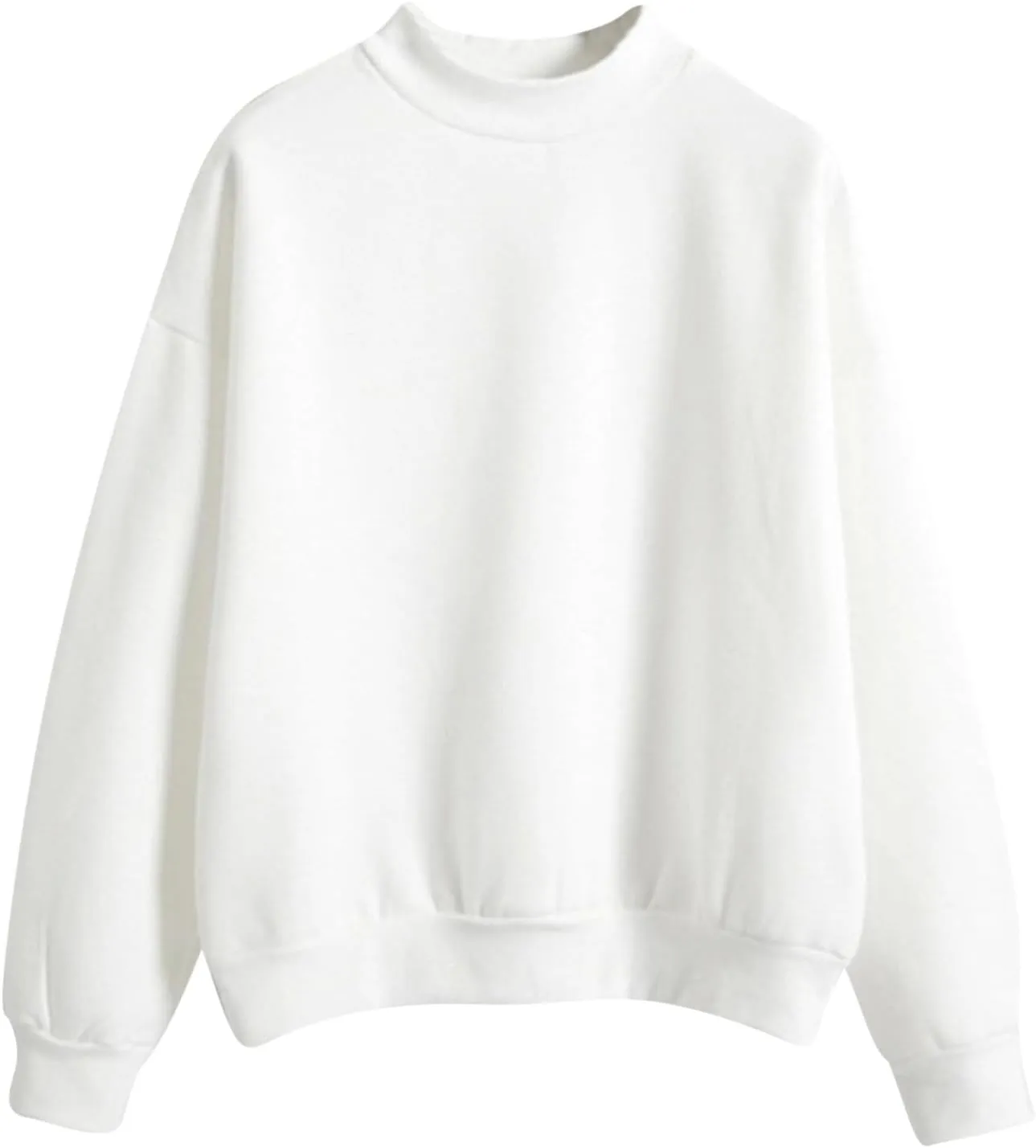 BTDECLAR Cropped Sweatshirts for Women Casual Crewneck Long Sleeve Pullover Tops Oversized Fleece Fall Winter Outfit