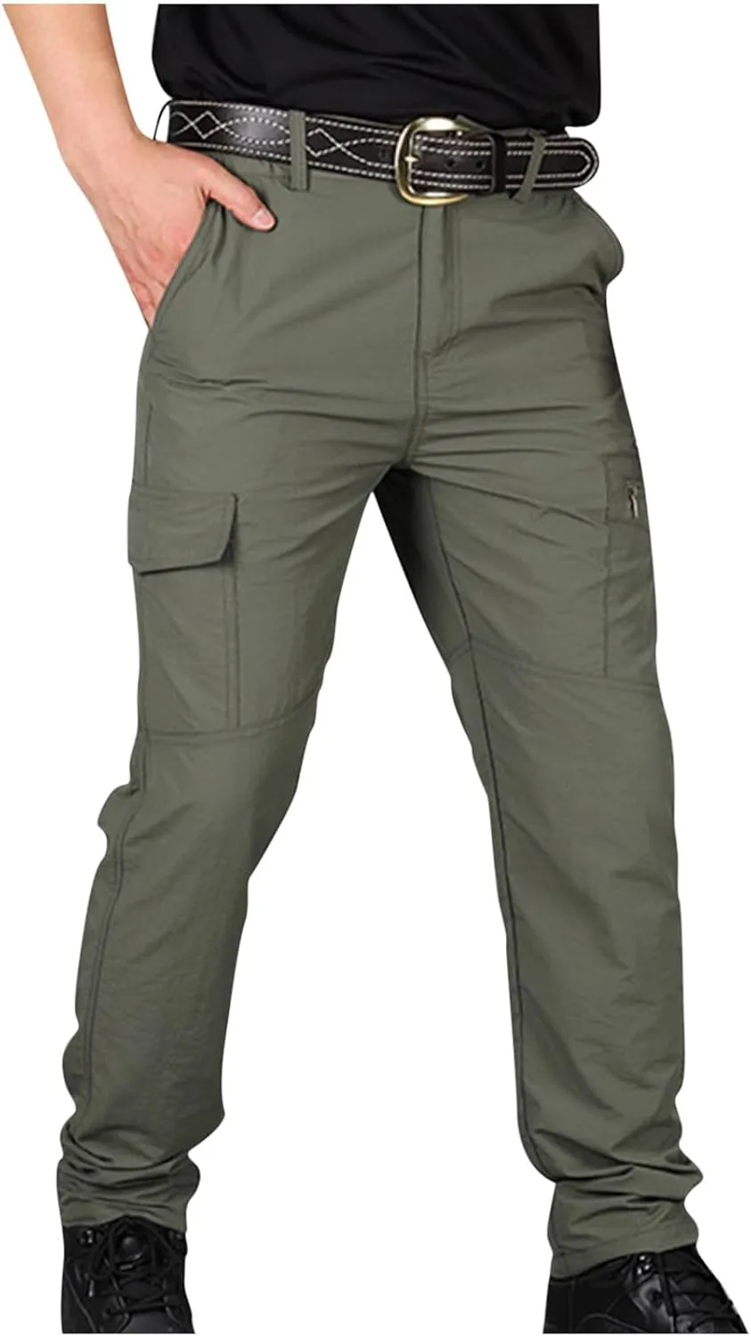 Cargo Pants for Men 2023 Outdoor Fashion Multi Pockets Tooling Pants Casual Stylish Solid Utility Work Sport Pant
