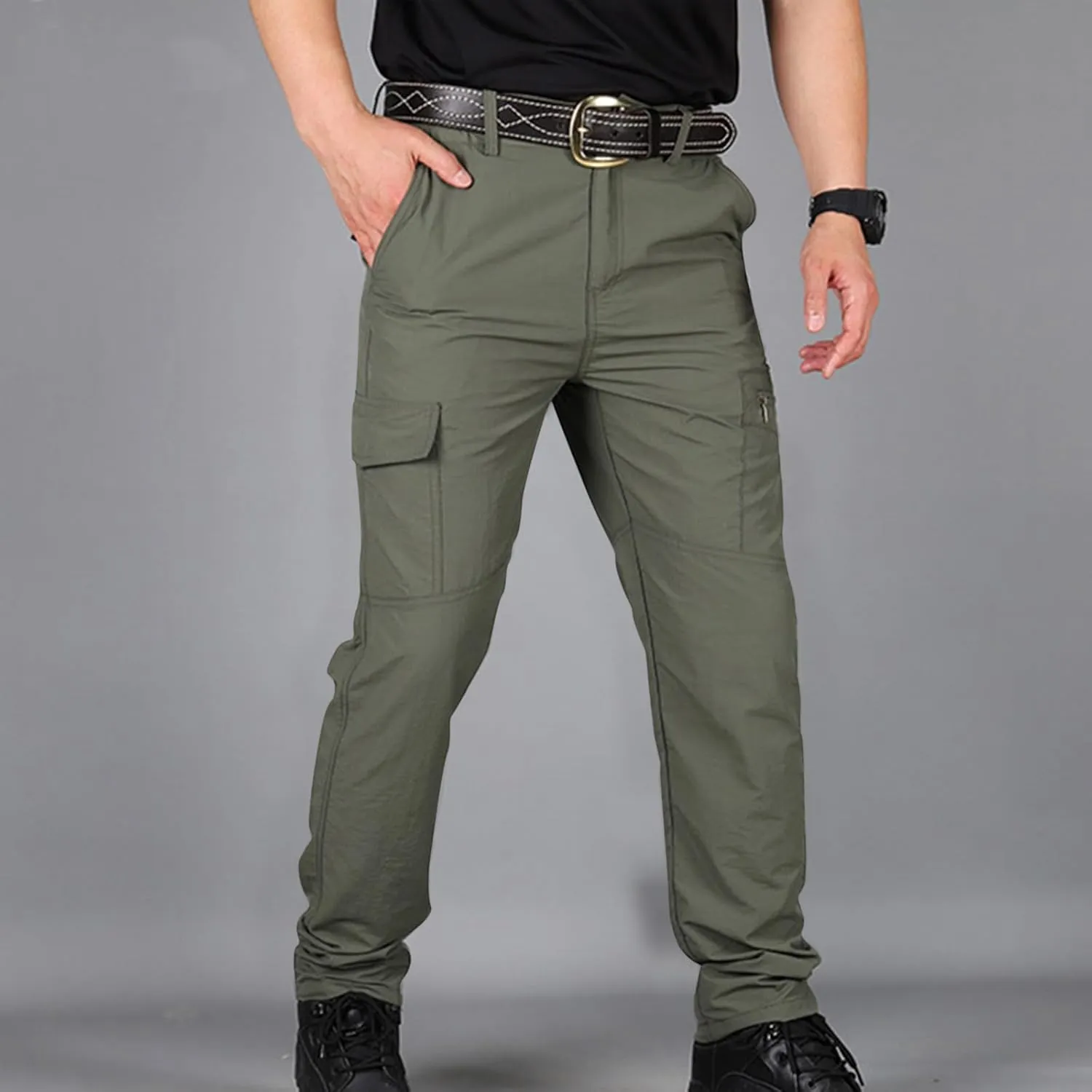 Cargo Pants for Men 2023 Outdoor Fashion Multi Pockets Tooling Pants Casual Stylish Solid Utility Work Sport Pant