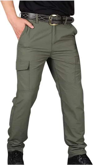 Cargo Pants for Men 2023 Outdoor Fashion Multi Pockets Tooling Pants Casual Stylish Solid Utility Work Sport Pant