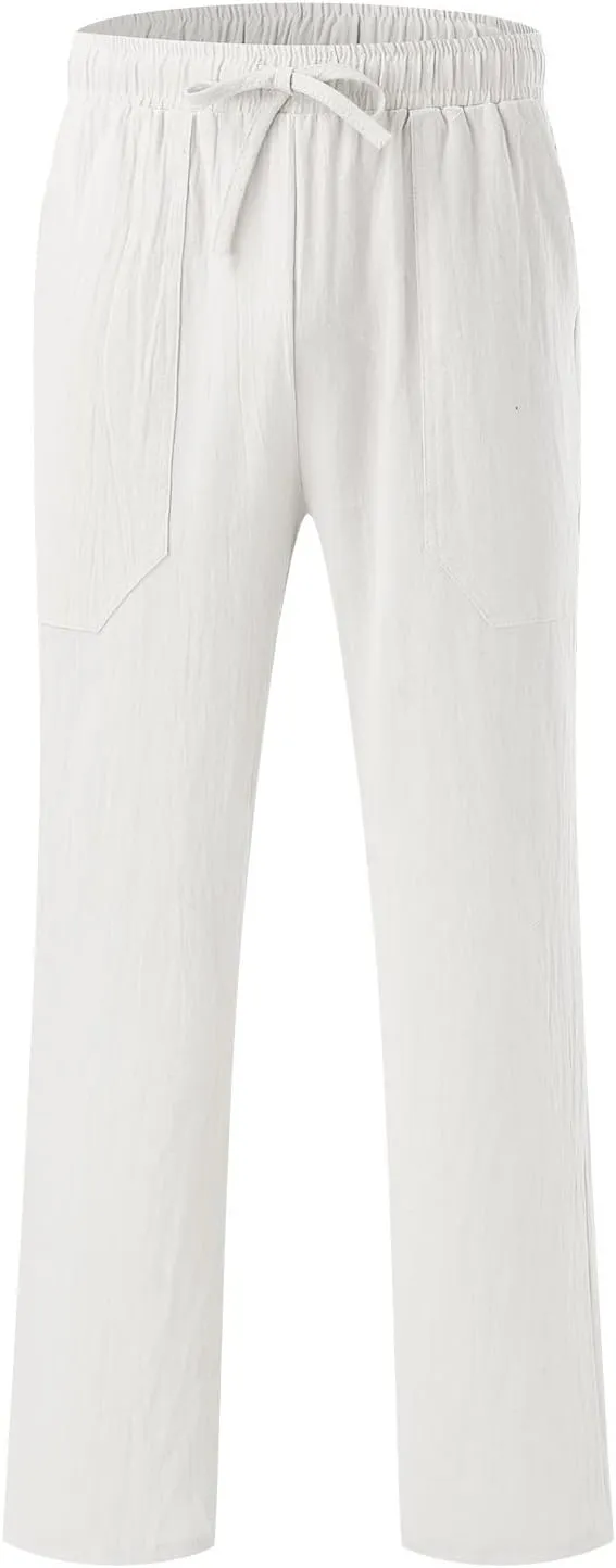 Cargo Pants for Men Big and Tall, Chino Jogger Pants Sweatpants for Men Pants Casual Rope Loose Heavyweight Fit Cargo