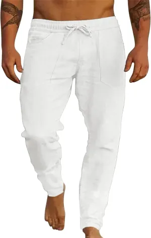 Cargo Pants for Men Big and Tall, Chino Jogger Pants Sweatpants for Men Pants Casual Rope Loose Heavyweight Fit Cargo