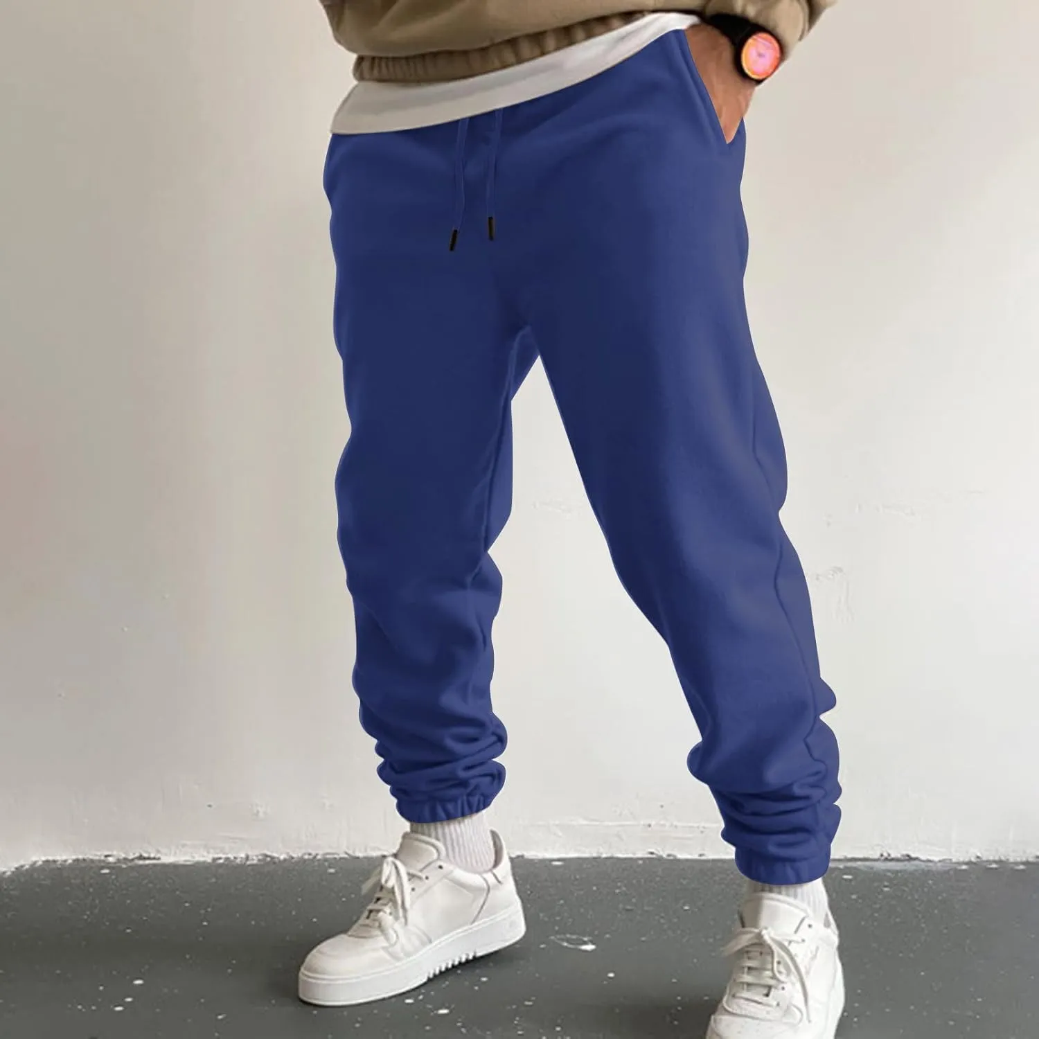 Cargo Pants for Men Big and Tall Pants Elastic Waist Sweatpants for Men Casual Long Trousers Light Jogger Pants Men's