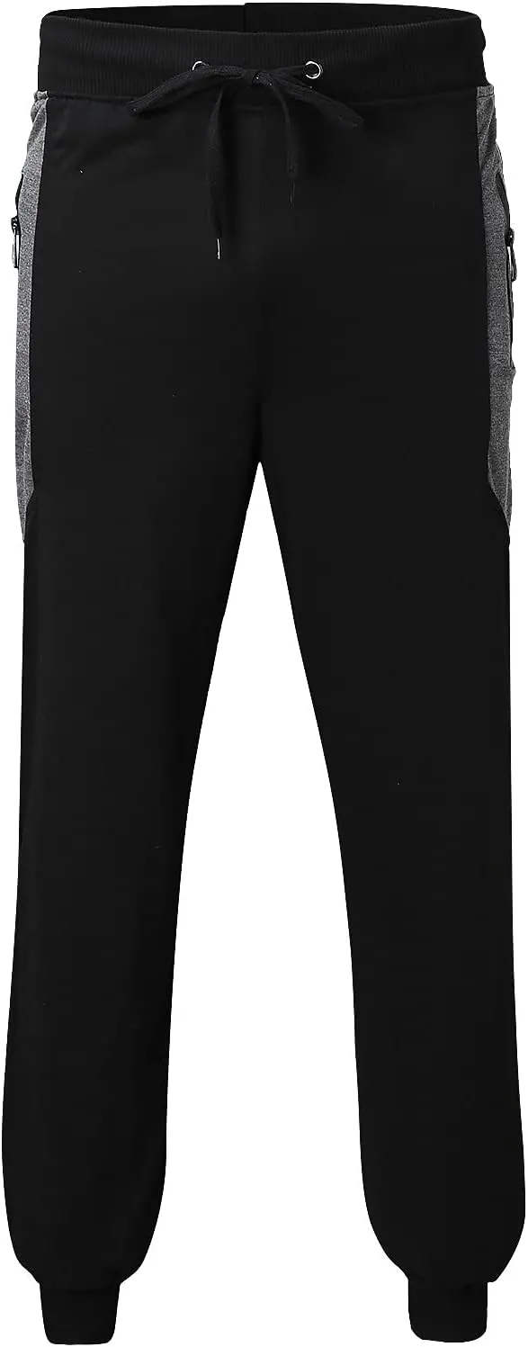 Cargo Pants for Men Joggers Hip Hop Tapered Gym Running Workout Pants Letter Print Fleece Casual Joggers with Pockets