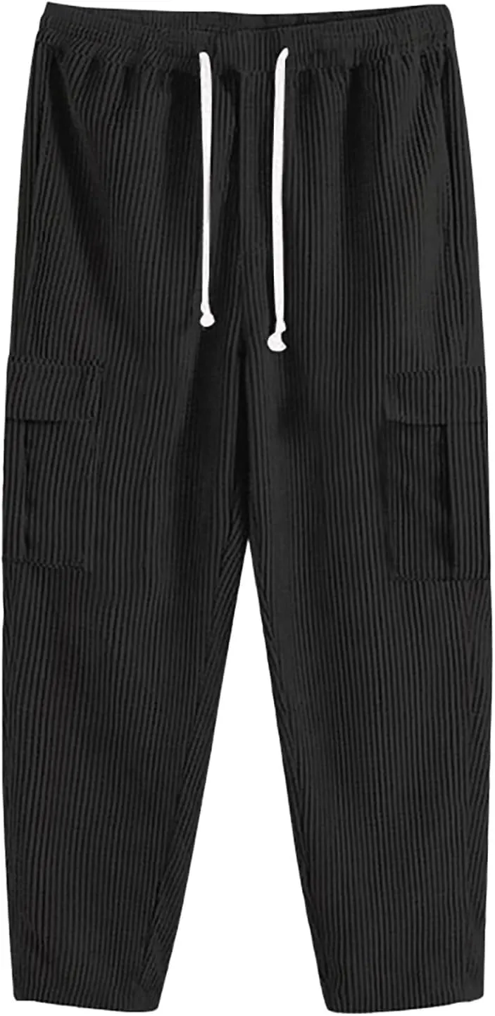 Cargo Pants for Men Joggers Men's Pants Men's Basic Active Jogger Fashion Athletic Joggers Pants Elastic Waist Pants