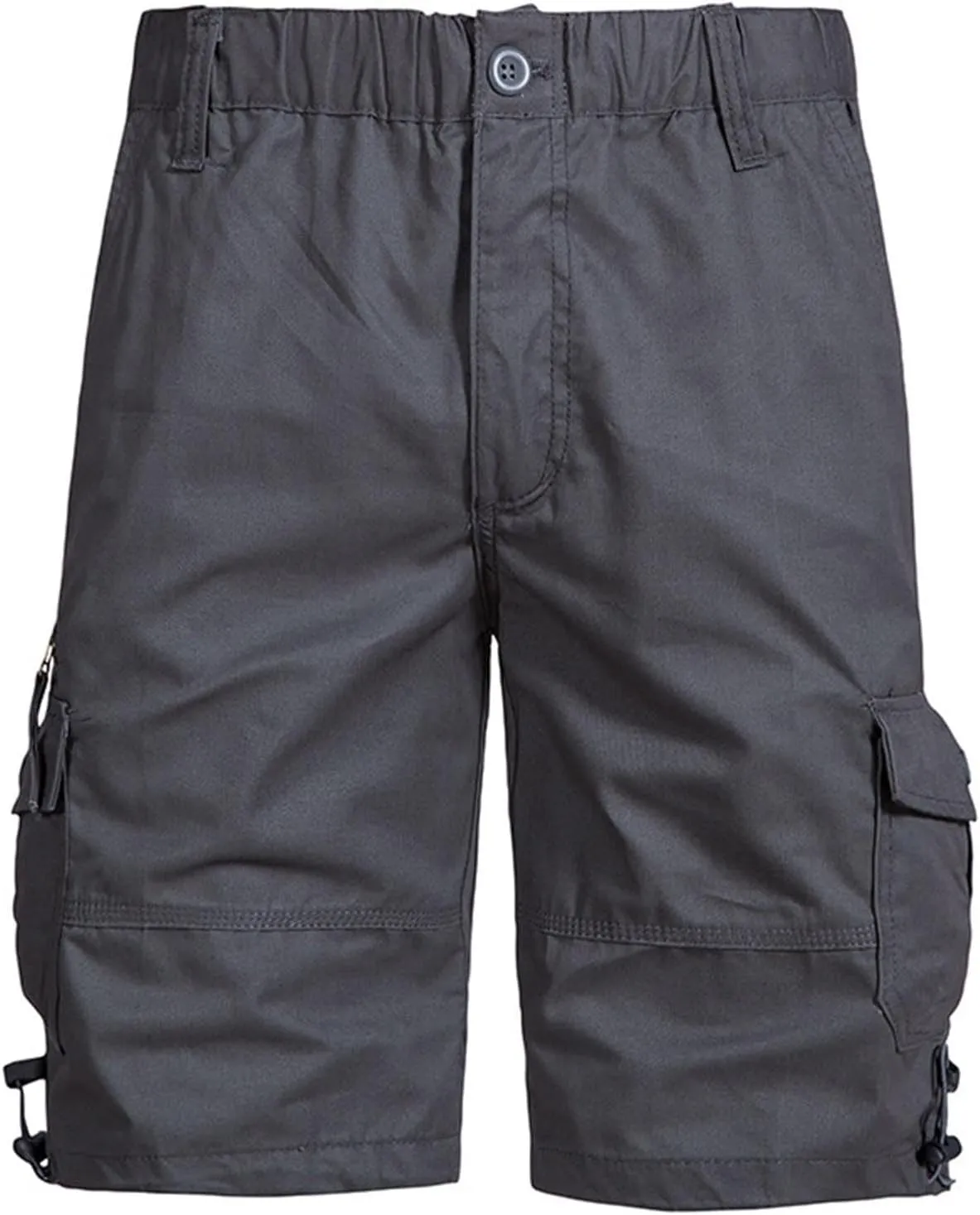 Cargo Shorts for Men Casual Elastic Waist Plus Size Outdoor Work Short Pants with Multiple Pockets Stretch Shorts