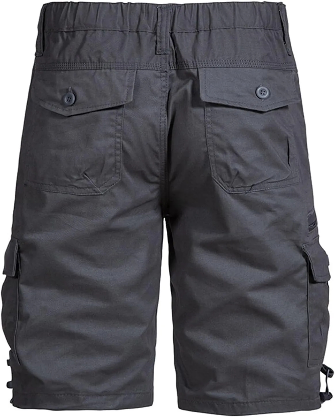 Cargo Shorts for Men Casual Elastic Waist Plus Size Outdoor Work Short Pants with Multiple Pockets Stretch Shorts