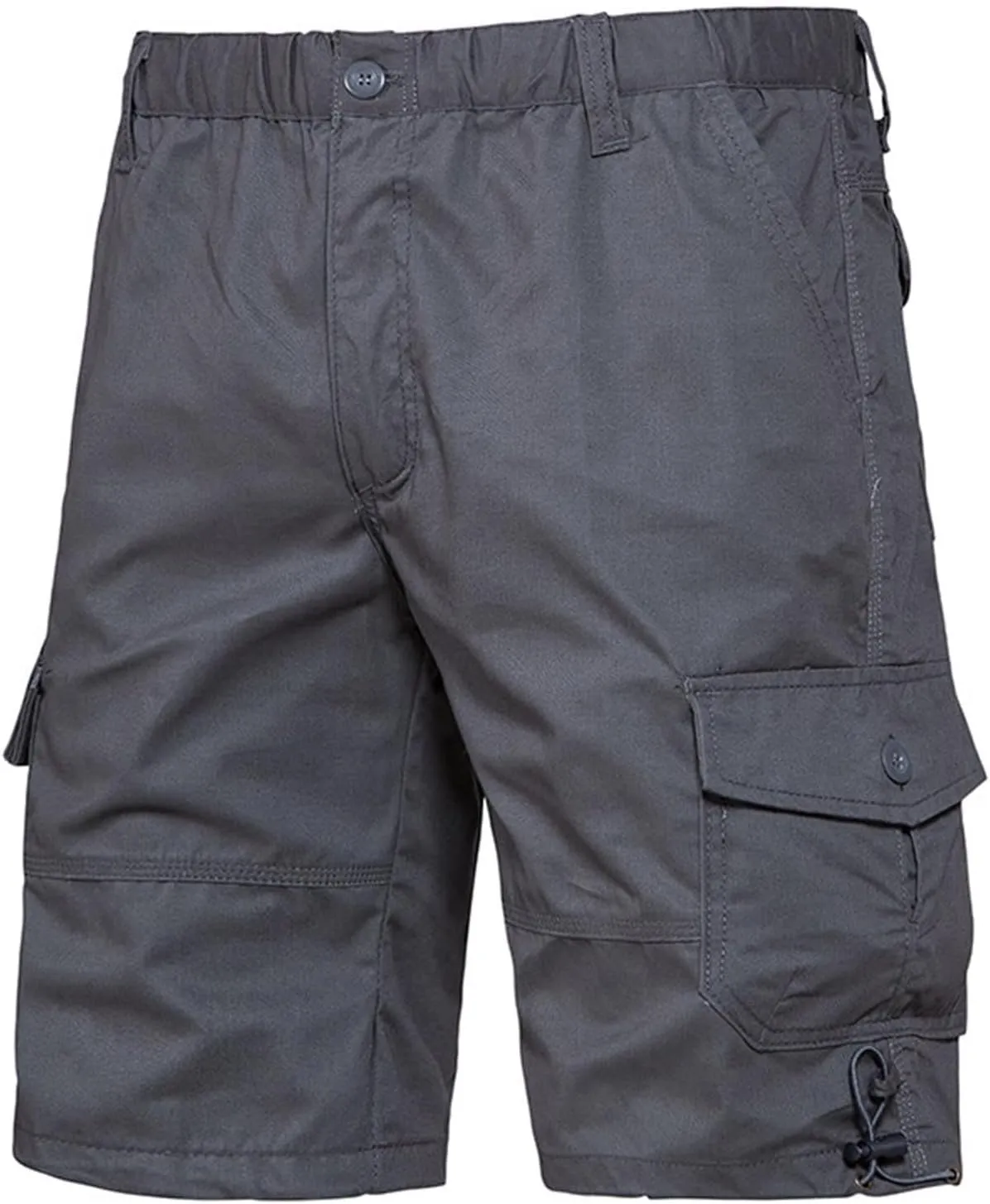 Cargo Shorts for Men Casual Elastic Waist Plus Size Outdoor Work Short Pants with Multiple Pockets Stretch Shorts