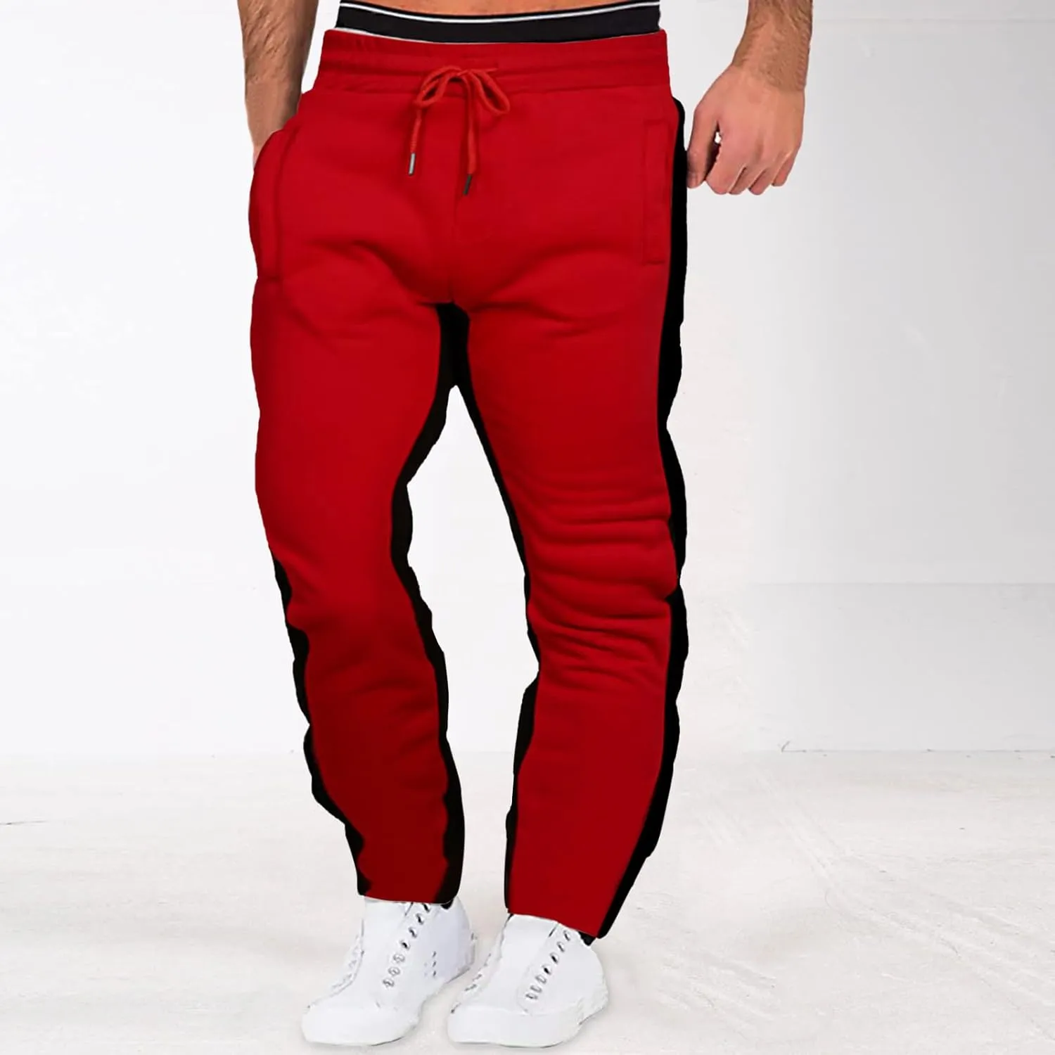 Cargo Sweatpants for Men Big and Tall with Pockets Casual Mens Christmas Sports Workout Pants for Running Mens Jogger