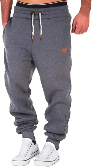 Cargo Sweatpants for Men Big and Tall with Zipper Fly Sweatpants for Men Lightweight Loose Fit Open Bottom Sweatpants