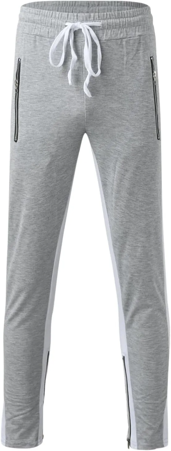 Cargo Sweatpants for Men Big and Tall Work Pants with Pockets Drawstring Waist Men's Outdoor Military Tactical Pants