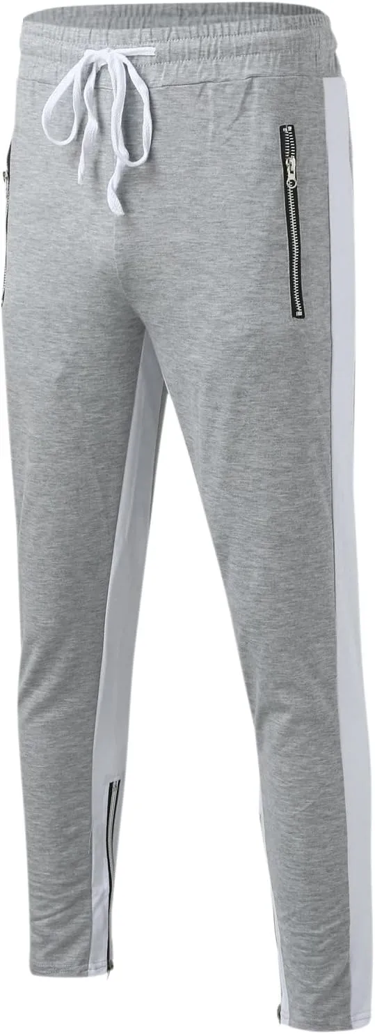 Cargo Sweatpants for Men Big and Tall Work Pants with Pockets Drawstring Waist Men's Outdoor Military Tactical Pants
