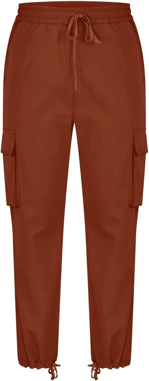 Cargo Sweatpants for Men Fleece Lined Cargos Casual Loose Fit Warm Winter Joggers Straight Leg Cargo Pants with Pocket