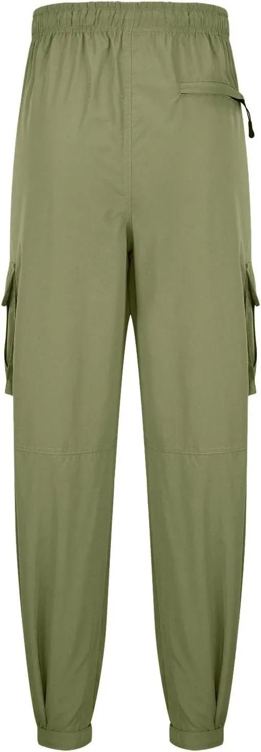 Cargo Trousers for Men Fleece Cargo Sweatpants Relax Fit Bungee Cord Open Bottom Mens Jogger Sweatpants Men's Slim