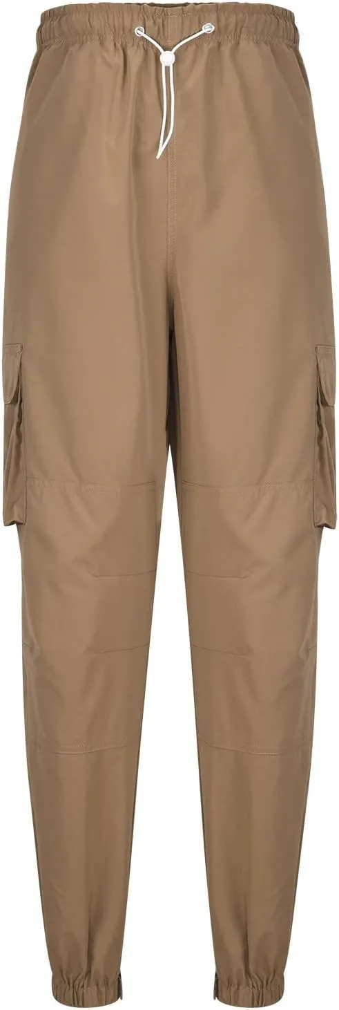 Cargo Trousers for Men Fleece Cargo Sweatpants Relax Fit Bungee Cord Open Bottom Mens Jogger Sweatpants Men's Slim
