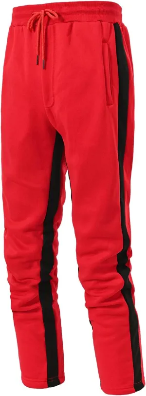 Cargo Trousers for Men Fleece Cargo Sweatpants Stretch Elastic Waist Jogger Sports Pants Drawstring Sports Trousers
