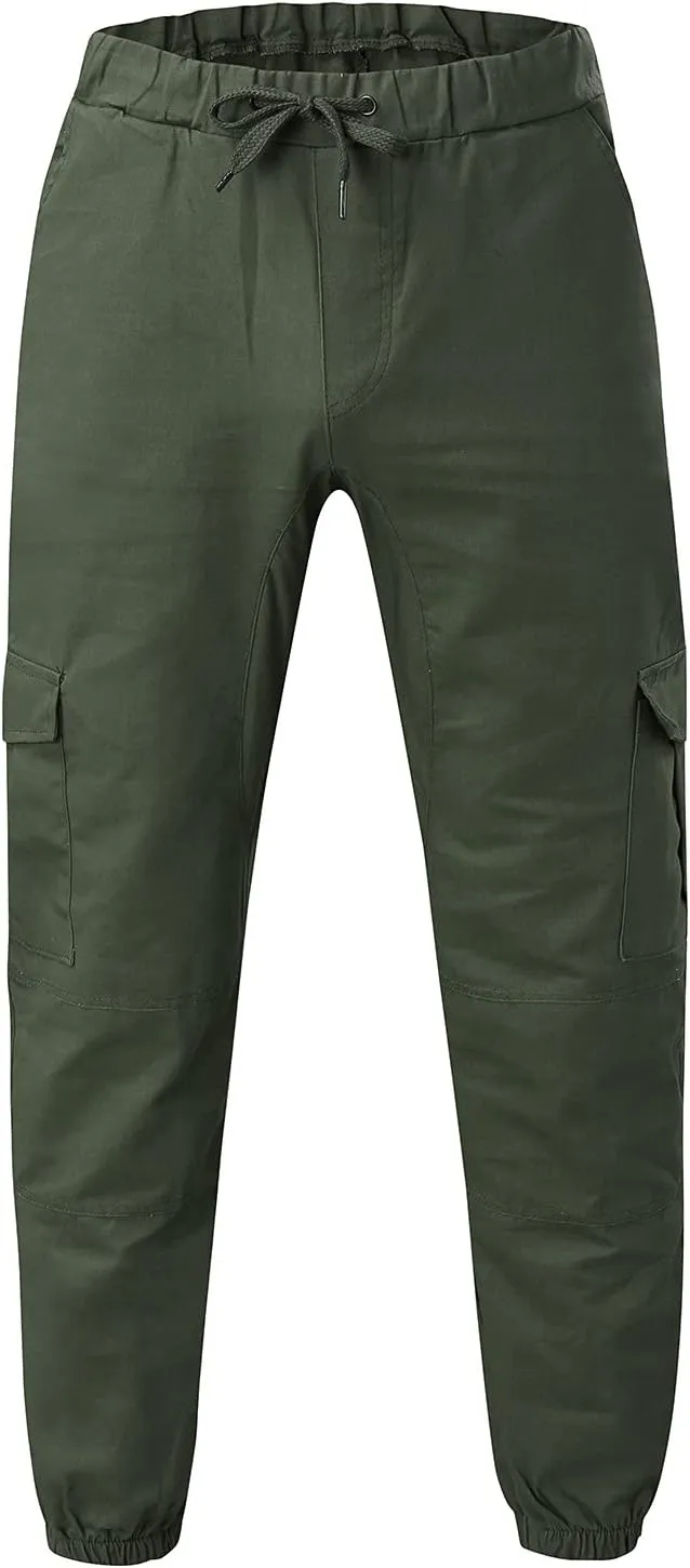 Cargo Trousers for Men Long Track Pants with Pockets Mens Sweatpants Relaxed Fit Stretch Drawstring Pocket Sweatpants