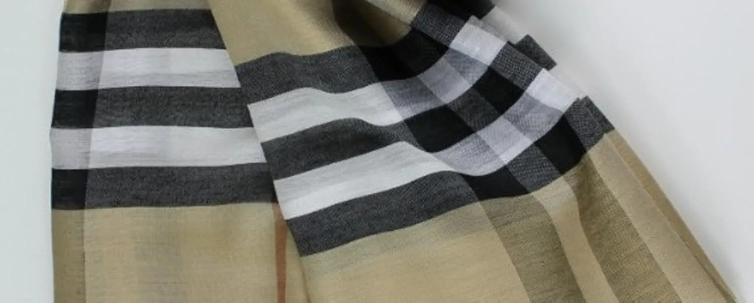 Cashmere Pashmina Group– Scarf,Scarves,Shawl,Wrap,Stole in Check/Plaid (Silk and Viscose)