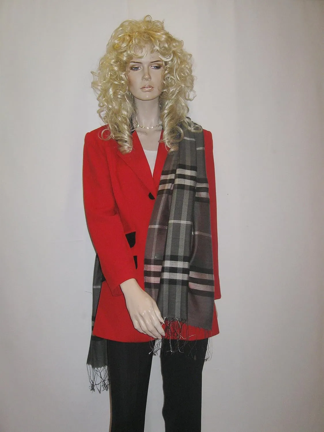 Cashmere Pashmina Group– Scarf,Scarves,Shawl,Wrap,Stole in Check/Plaid (Silk and Viscose)