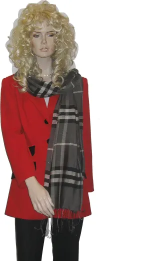 Cashmere Pashmina Group– Scarf,Scarves,Shawl,Wrap,Stole in Check/Plaid (Silk and Viscose)