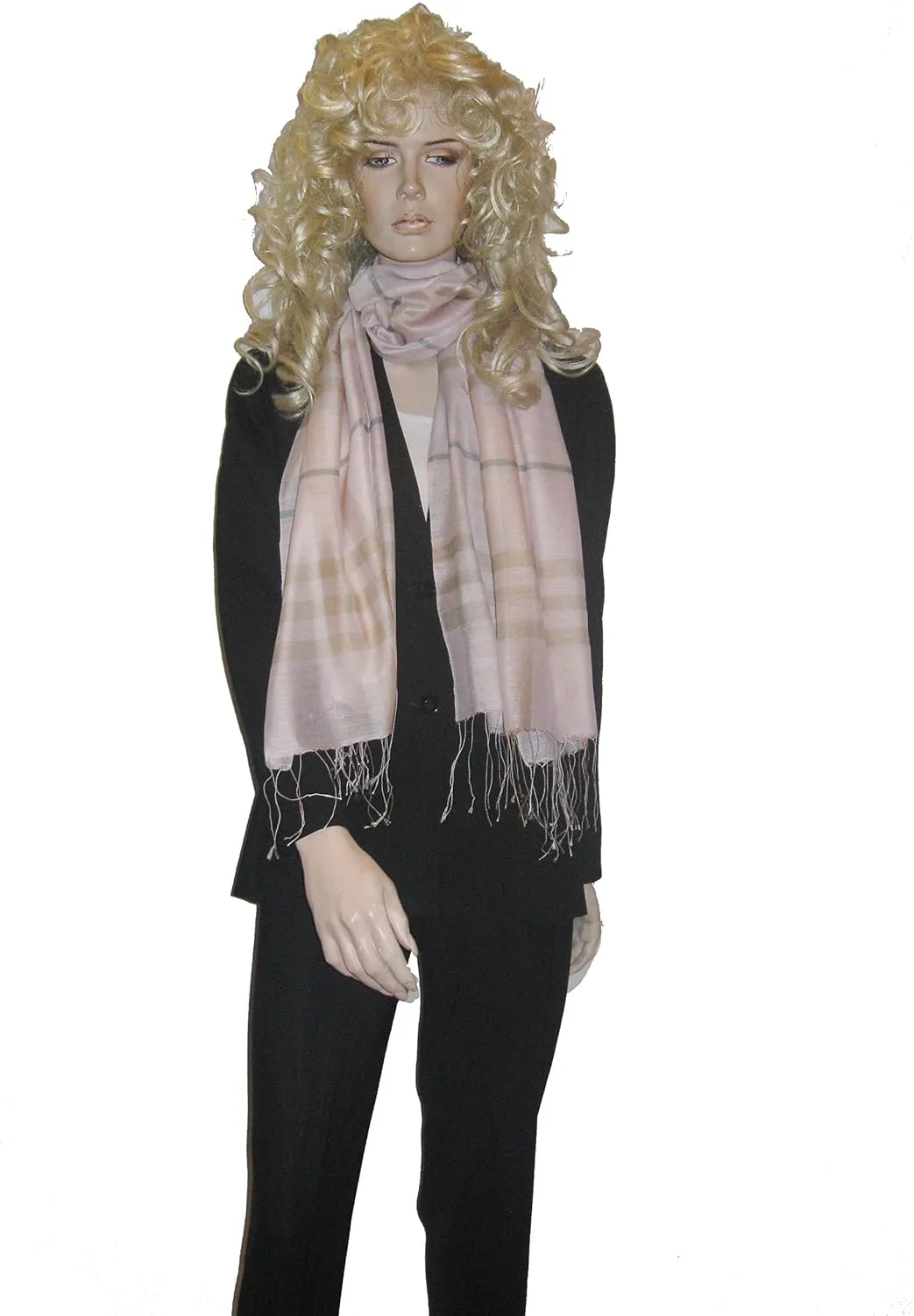 Cashmere Pashmina Group– Scarf,Scarves,Shawl,Wrap,Stole in Check/Plaid (Silk and Viscose)