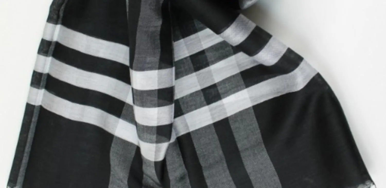 Cashmere Pashmina Group– Scarf,Scarves,Shawl,Wrap,Stole in Check/Plaid (Silk and Viscose)