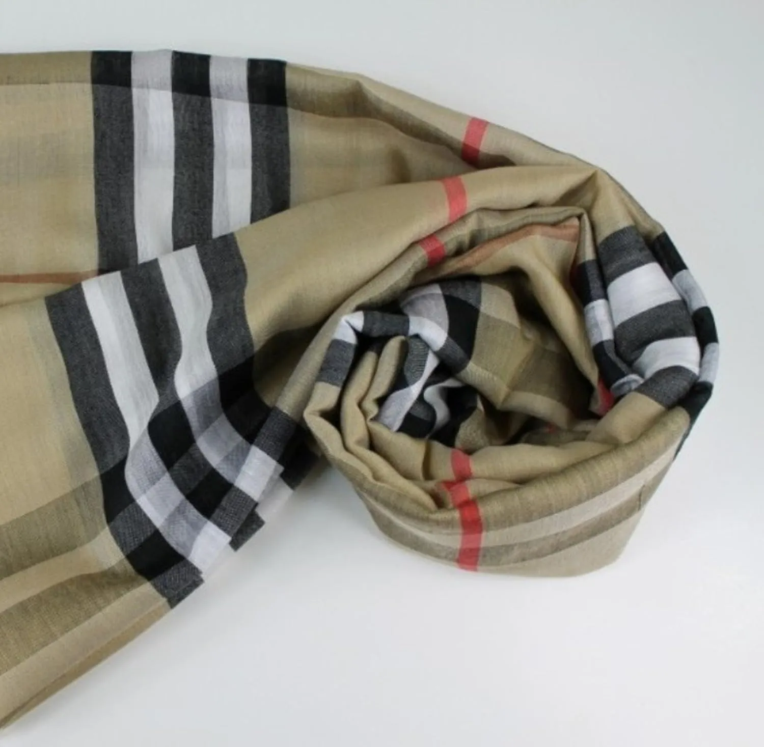 Cashmere Pashmina Group– Scarf,Scarves,Shawl,Wrap,Stole in Check/Plaid (Silk and Viscose)