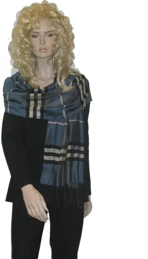 Cashmere Pashmina Group– Scarf,Scarves,Shawl,Wrap,Stole in Check/Plaid (Silk and Viscose)