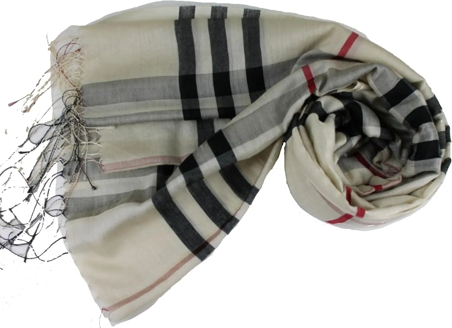 Cashmere Pashmina Group– Scarf,Scarves,Shawl,Wrap,Stole in Check/Plaid (Silk and Viscose)
